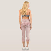 Leggings Capri Parties scintillant rose Gold Blush Éclats Texte p (Verso)