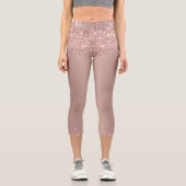 Leggings Capri Parties scintillant rose Gold Blush Étincelle Dans (Recto)