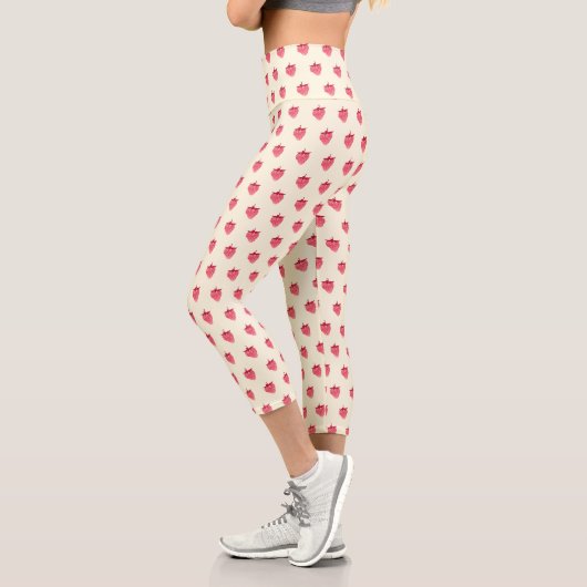 Leggings Capri Parties scintillant rose mignonne (Gauche)