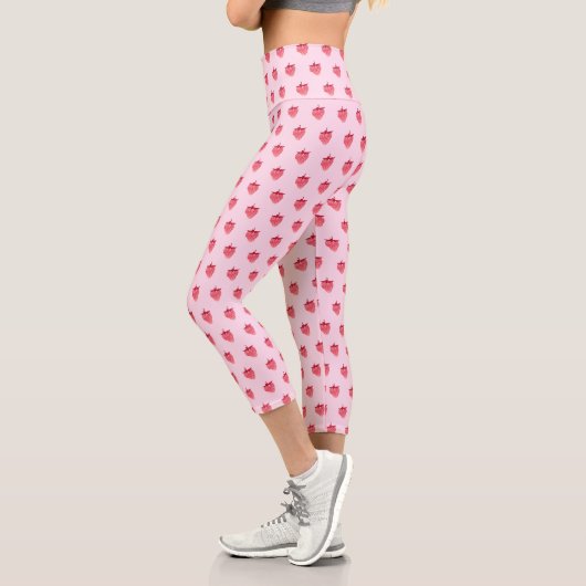 Leggings Capri Parties scintillant rose mignonne (Gauche)