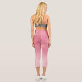 Leggings Capri Parties scintillant rose moderne ombre brillant (Verso)