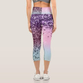 Leggings Capri Parties scintillant Unicorn Girls #6c (Parties sci (Verso)