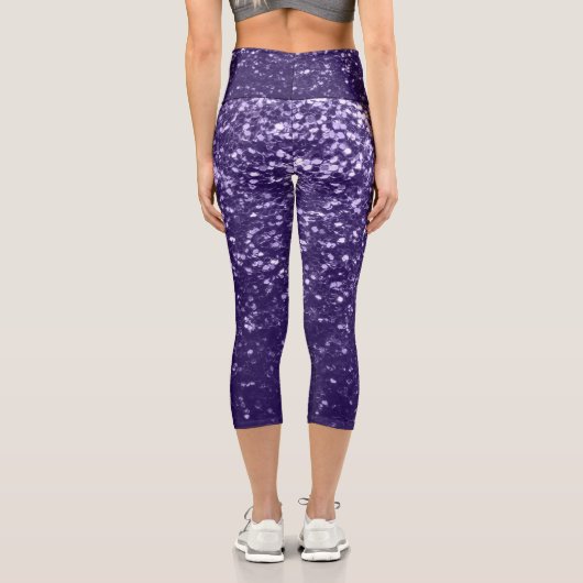 Leggings Capri Parties scintillant violet foncé ultra violet scin (Verso)