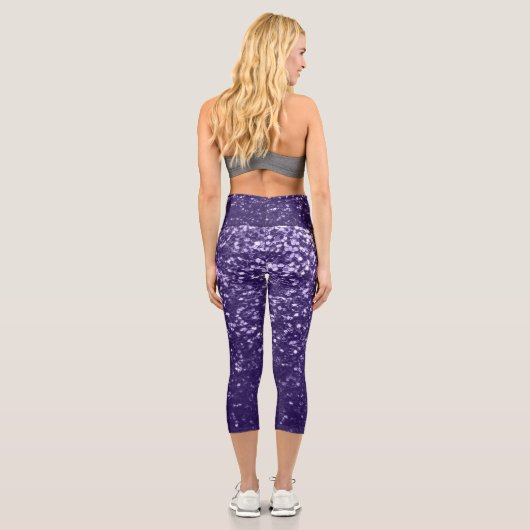 Leggings Capri Parties scintillant violet foncé ultra violet scin (Verso)