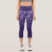 Leggings Capri Parties scintillant violet foncé ultra violet scin (Recto)