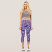 Leggings Capri Parties scintillant violet ultra violet étincelle (Recto)