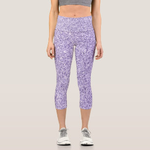 Leggings Capri Parties scintillant violette ultra violette