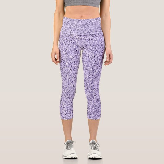 Leggings Capri Parties scintillant violette ultra violette (Recto)