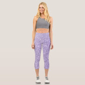 Leggings Capri Parties scintillant violette ultra violette (Recto)