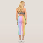 Leggings Capri Pastel Arc-en-ciel Dégradé vertical (Verso)