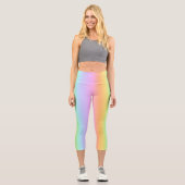 Leggings Capri Pastel Arc-en-ciel Dégradé vertical (Recto)