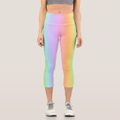 Leggings Capri Pastel Arc-en-ciel Dégradé vertical (Recto)