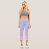 Leggings Capri Pastel Blue Pink Ombre (Recto)
