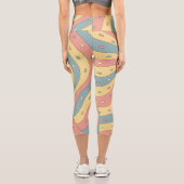 Leggings Capri Pastel Candy Swirl Pattern with Sprinkles (Verso)
