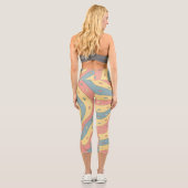 Leggings Capri Pastel Candy Swirl Pattern with Sprinkles (Verso)