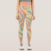 Leggings Capri Pastel Candy Swirl Pattern with Sprinkles (Recto)