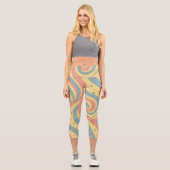 Leggings Capri Pastel Candy Swirl Pattern with Sprinkles (Recto)