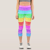 Leggings Capri Pastel Chalk Rainbow Stripes (Recto)