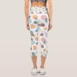 Leggings Capri Pastel Colors Formes bio Motif sans couture<br><div class="desc">Les couleurs pastel colorent des formes organiques abstraites en motif fluo sur un arrière - plan blanc,  un design moderne et tendance.</div>