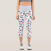 Leggings Capri Pastel Dachshunds et Polka Dot (Recto)