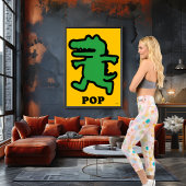 Leggings Capri Pastel Dreams : Motif Floral Abstrait doux