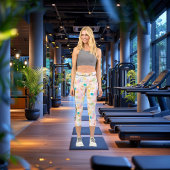 Leggings Capri Pastel Dreams : Motif Floral Abstrait doux