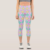 Leggings Capri Pastel Harlequin Prism Small Diamond Pattern (Recto)