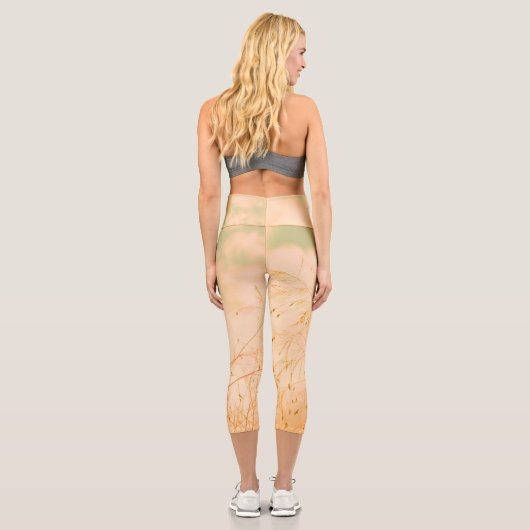 Leggings Capri Pastel Pale Golden Tree Brunch Sky (Verso)