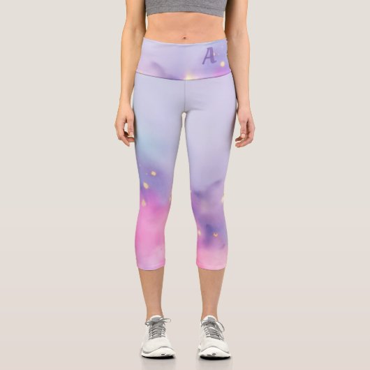 Leggings Capri Pastel Parties scintillant Nebula (Recto)
