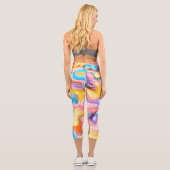 Leggings Capri Pastel Plastic Fluid Abstrait (Verso)