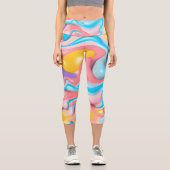 Leggings Capri Pastel Plastic Fluid Abstrait (Recto)
