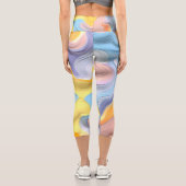 Leggings Capri Pastel Plastic Fluid Abstrait (Verso)