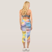 Leggings Capri Pastel Plastic Fluid Abstrait (Verso)