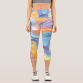 Leggings Capri Pastel Plastic Fluid Abstrait (Recto)