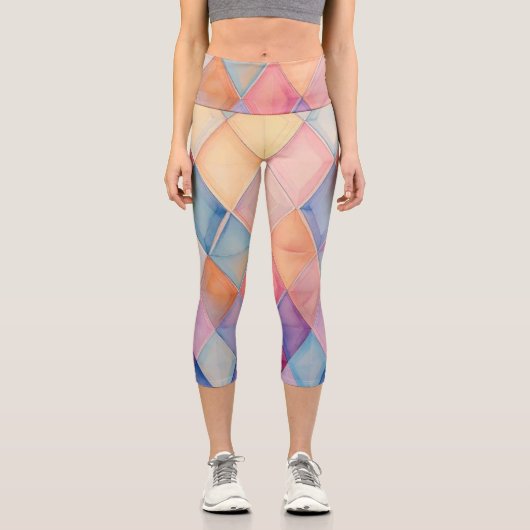 Leggings Capri Pastel Prism Capris Taille Haute (Recto)