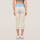 Leggings Capri Pastel Rainbow Polka Point personnalisé (Verso)