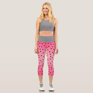 Leggings Capri Pastèque Graines Noires Vibes d'Été Rose Juteuse