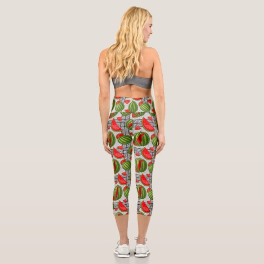 Leggings Capri Pastèque Palestine - Slice (Verso)