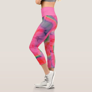Leggings Capri Pastèque Tie-dye