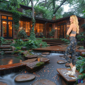 Leggings Capri Patchwork bleu unique : personnalisation du logo e