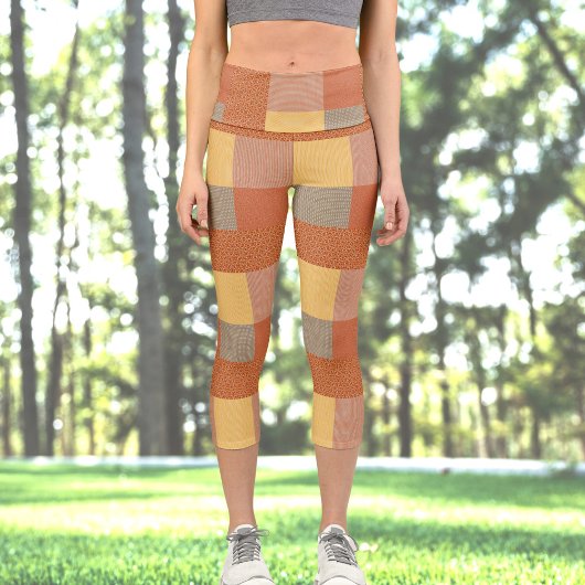 Leggings Capri Patchwork De Motifs 1 Capris Haut Taille