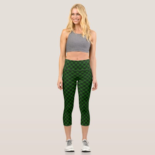 Leggings Capri Pâte verte de tartan MacArthur (Recto)