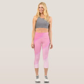 Leggings Capri Pâtel motif à flûte foncé rose (Recto)