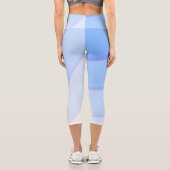 Leggings Capri Pâtel motif à vent ombre bleu (Verso)