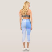 Leggings Capri Pâtel motif à vent ombre bleu (Verso)
