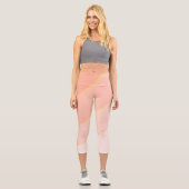 Leggings Capri Pâtel motif de wirl ombre Peach (Recto)