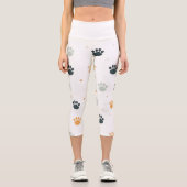 Leggings Capri Pâtes et Pose Yoga Capri Leggings! 🐾 🧘 ‍ ♀️ (Recto)