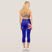 Leggings Capri patriotiques drapeau australien (Verso)