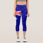 Leggings Capri patriotiques drapeau australien (Recto)