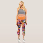 Leggings Capri Pattern de Violet Purple Blue (Recto)